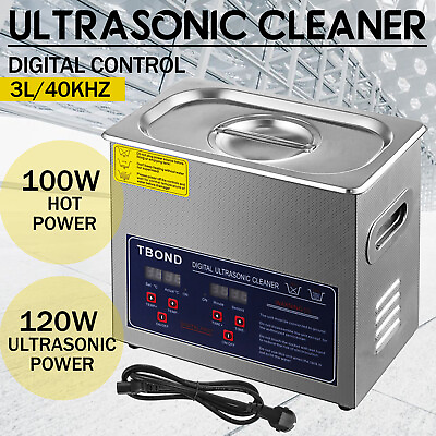 3L Ultrasonic Vinyl Record Cleaner Sonic Cleaner with Digital Timer and Heater $85.90