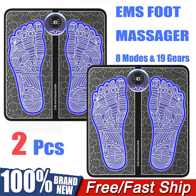 2 X Electric Foot Massager Leg Reshaping Pad Feet Muscle Pain Stimulator Mat US $10.95
