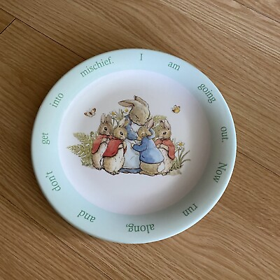 #ad #ad Pottery Barn Kids Bunnies Dishwasher Safe Plate $8.99