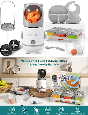 #ad NEW Baby Food Maker Morfone 17 in 1 Set Baby Food Blender Baby Food Processor $23.99