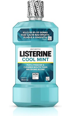 #ad Listerine Cool Mint Mouthwash for Bad Breath Plaque and Gingivitis 250ml 8.5 Oz $6.90