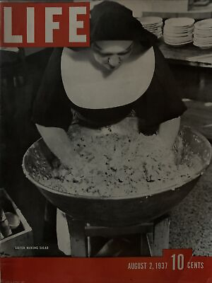 #ad Live magazine August 2 1937. Sister Making Salad. Cover sheet only $8.99