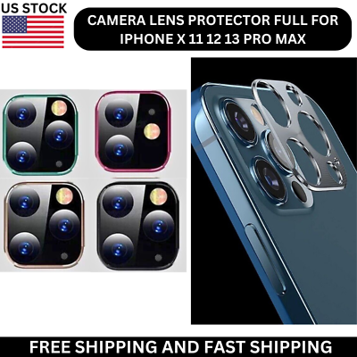 Tempered Glass Camera Lens Screen Protector Full for iPhone X 11 12 13 Pro Max $9.09