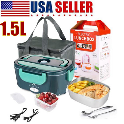#ad #ad 1pc Electric Lunch Box Food Heater Portable Heating Lunch Box For Cars And Home $39.99