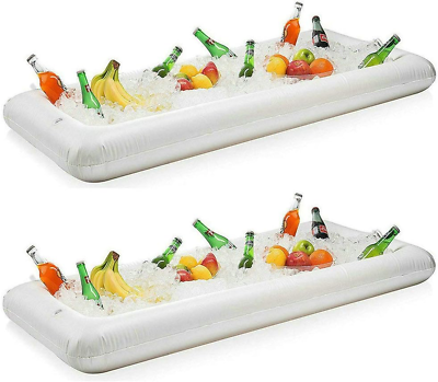 #ad Inflatable Serving Bar Salad Buffet Ice Tray Food Drink Cooler for Picnic Luau 2 $22.94