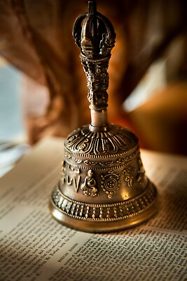 #ad #ad Tibetan Pure Handmade 7 metals Bell for meditation yoga and craving $71.99