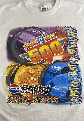 #ad #ad 2005 Bristol Food City 500 NASCAR Racing Graphic T Shirt XL Sheet Metal Mayhem ￼ $19.99