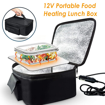 12V Portable Food Heating Lunch Box Electric Heater Warmer Bag with Car Charger $25.59