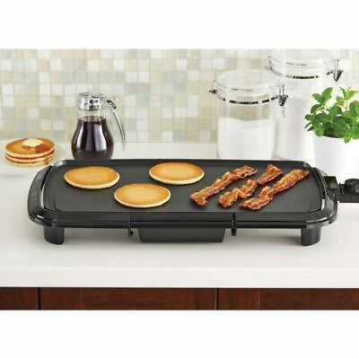 20quot; Grill Griddle Electric Non Stick Flat Top Indoor Countertop Portable Large $26.99