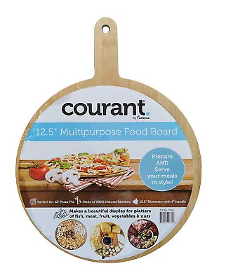 #ad 12.5’’ Multipurpose Food Board 100% natural Bamboo Cutting board 4” handle D... $29.71