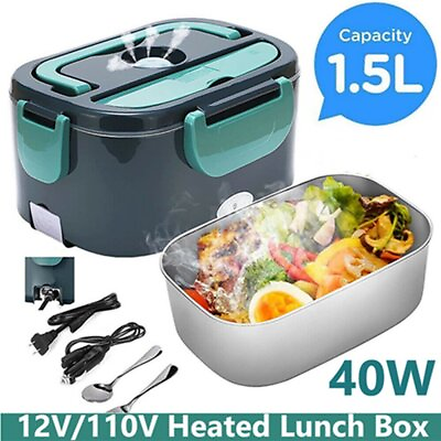 110V Electric Lunch Heating Box Mini Bento Portable Food Warmer Box for Office $44.63