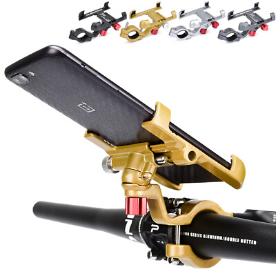 360° Aluminium Motorcycle Handlebar Cell Phone Mount Holder Bicycle GPS Bracket $13.48
