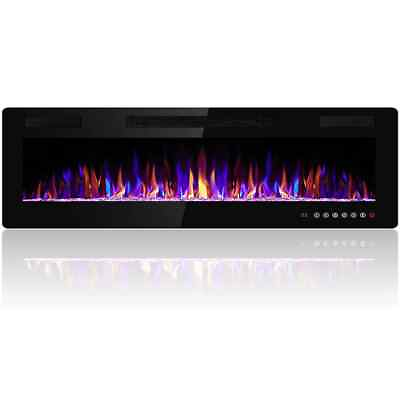 Deleo 50quot; Electric Fireplace with 12 Color Flame Touch Screen amp; Remote Control $179.00