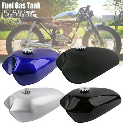 9L Motorcycle 2.4 Gal Vintage Fuel Gas Tank Cap Cover For Honda CG125 Cafe Racer $129.50
