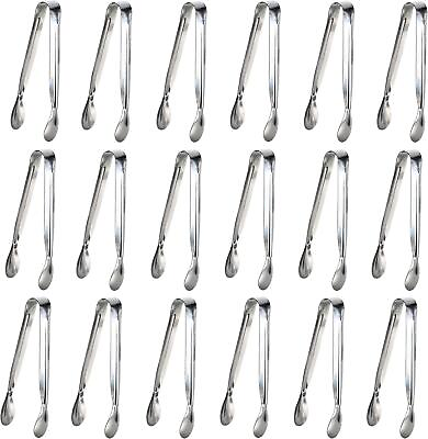 #ad 18PCS Mini Tongs for Appetizers 5Inch Serving Ice Small Food Kitchen Utensils $16.78