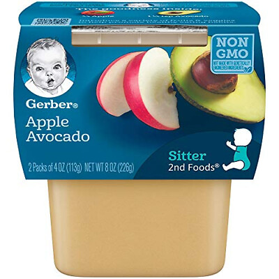 #ad Gerber 2nd Foods Apple Avocado Pureed Baby Food Pack Of 8 $11.99