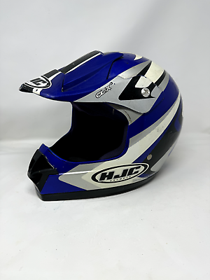 #ad DOT HJC MX Offroad Dirtbike Helmet Vintage CLX3 Blue White SIZE 2XXL HAS SCRATCH $39.00