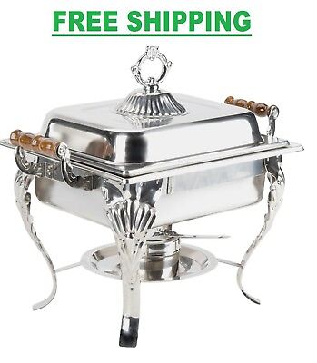 #ad Classic Catering 4 Qt STAINLESS STEEL Chafer Chafing Dish Size Buffet Half SET $81.41