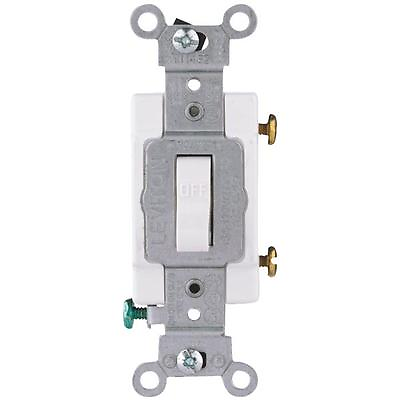60 Leviton White Commercial Grade 20 Amp Single Pole Light Switch S08 CS120 2WS $320.99