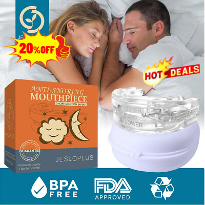 #ad Stop Snoring Mouth Guard Anti Snore Sleep Adjustable Custom Mold Mouthpiece AA $7.22