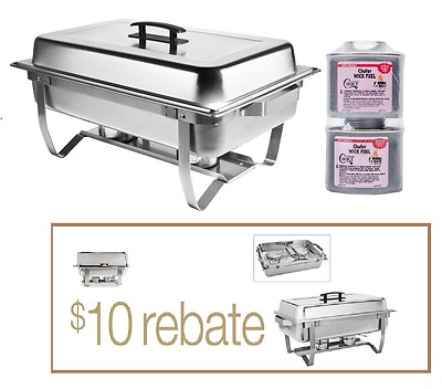 #ad Fast SHIP New Stainless FOLDING CHAFING Dish Set CHAFER WARMER CATERING 8 Qt $46.20