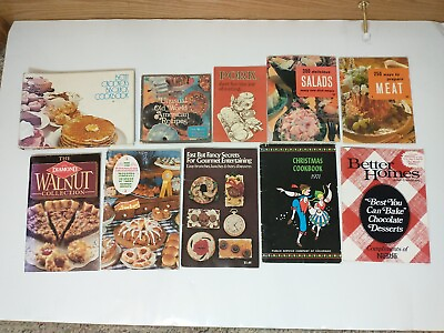 #ad Vintage Cookbooks Recipe Lot Betty Crocker Nordicware Culinary Arts Energy Co $10.93