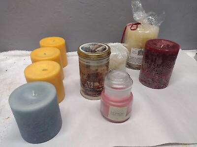 #ad #ad Lot Of 10 Assorted Candles New Unused Vanilla Ocean Breeze Primrose Decorative $15.20
