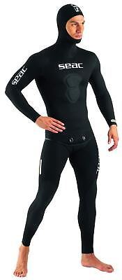 #ad Seac Men#x27;s Black Shark 7 Mm Full Wetsuit $299.00