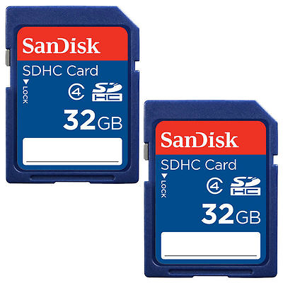 #ad #ad Lot of 2 SanDisk 32GB = 64GB SD SDHC Class 4 Camera Flash Memory Card SDSDB 032G $12.25