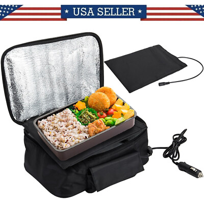 12V Lunch Box Warmer Mini Oven Container Car Portable Electric Food Heating Bag $25.23