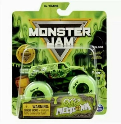 #ad #ad 2021 Monster Jam Monster Truck OCD MELTDOWN LIMITED 1 5000 GLOW IN DARK TIRES $24.00