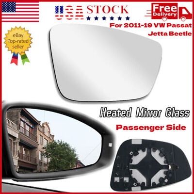 #ad #ad Passenger Side Heated Mirror Glass For Volkswagen VW Passat Jetta Beetle 2011 19 $11.94