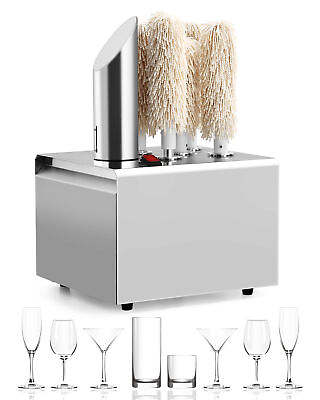#ad Electric Bar or Winery Wine Glass Polishing Machine 5 Polishing heads Silver $385.00