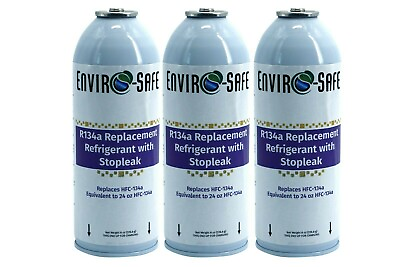134a Replacement Refrigerant w Stop Leak 3 cans @ 8 oz EQUIV 21 oz can #2031a 3 $29.99