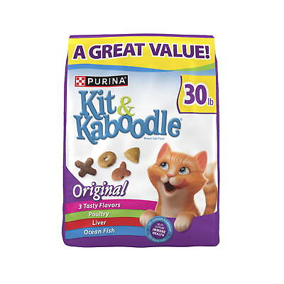 #ad Purina Kit and Kaboodle Original Dry Cat Food for Adult Cats 30 lb Bag $21.13