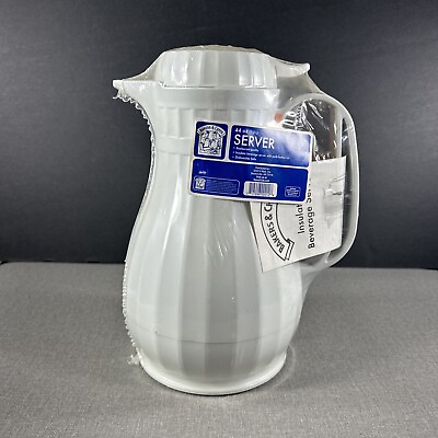 #ad Bakers amp; Chefs 44oz Insulated White Coffee Carafe Server Pitcher NEW $15.35