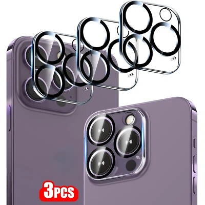 3 Pack For iPhone 14 13 12 11 Pro Max Tempered Glass Camera Lens Cover Protector $4.99