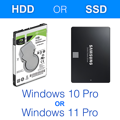 #ad 1TB HDD SSD 2.5quot; SATA Hard Drive for Laptop with Win 10 Win 11 Pro Pre installed $40.99