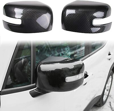 #ad Door Rearview Mirror Cover Tirm Decoration for 2016 Jeep Renegade Carbon Fiber $26.99