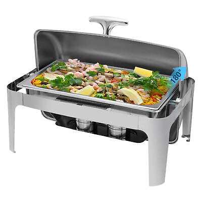 #ad Chafing Dish Buffet Stainless Steel Roll Top Buffet Server for WeddingXmas $148.47