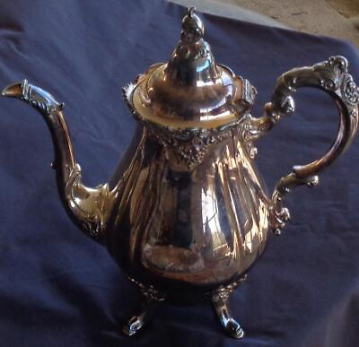 Vintage Silverplated Footed Coffee Pot – Wallace Baroque – 282 – VGC – GORGEOUS $219.99