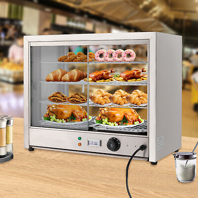 #ad 4 Tier Commercial Food Warmer Display Case Countertop Pie Pizza Cabinet 800W $279.30