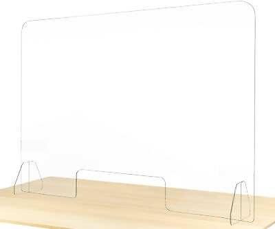 #ad #ad Sneeze Guard for Desk Plexiglass Barrier 48 X 32 Inch $37.99