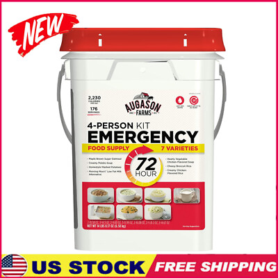#ad 4 Person Emergency Food Kit 176 Servings Survival Supply Outdoor 14 lbs 7 oz NEW $97.85