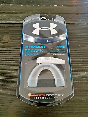 #ad Under Armour Youth Strapless Mouth Guard Grey 011 Black One Size Fits All $14.99