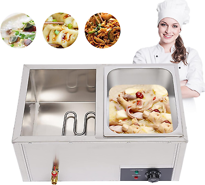 #ad #ad 2 Pan Electric Food Warmer 110V 850W Commercial Buffet Food Warmer Steam Bain $171.37