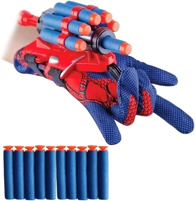#ad Spider Gloves Man Web Shooter Toy Spider Kids Plastic Cosplay Launcher Glove $11.98