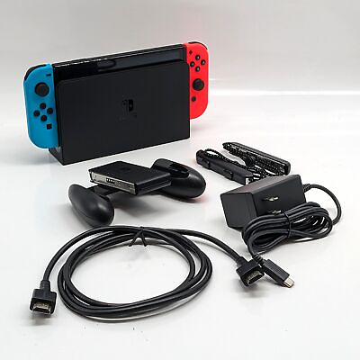 #ad Nintendo Switch OLED Red Blue 64GB Home Console JPN Model US Compatible $214.99
