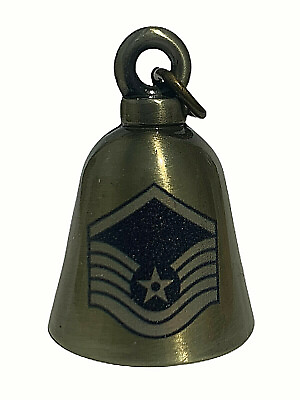 #ad Master Sergeant Air Force Military Rank Bronze Motorcycle Guard Bell Harley $13.99