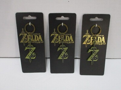 #ad Legend Zelda Key Chain Set 3 Gold Sword Breath Wild Nintendo Video Game New $24.99